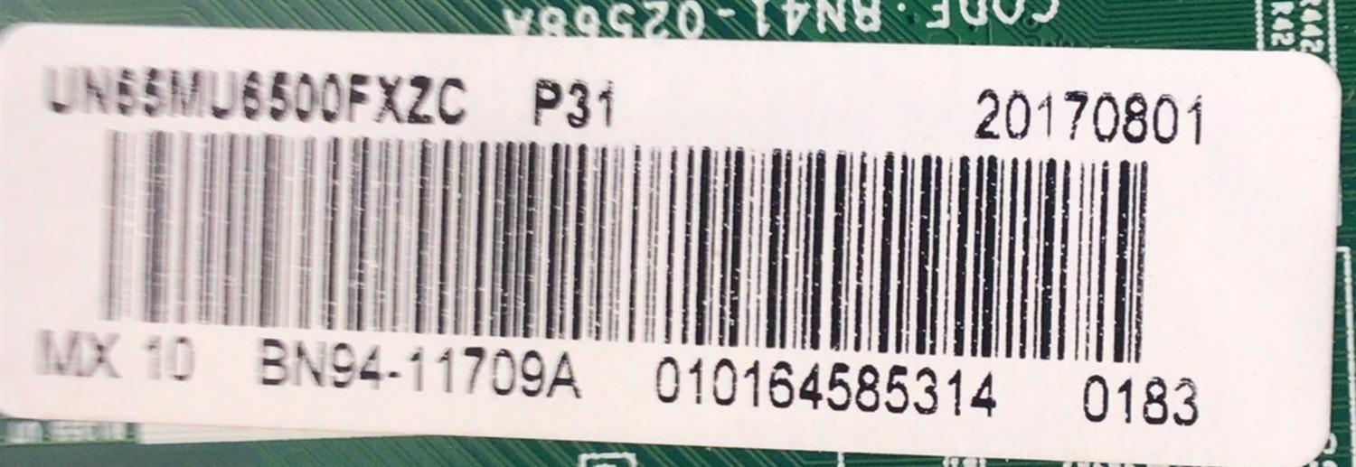 KIT DE TARJETAS PARA TV SAMSUNG  / MAIN BN94-11709A / BN41-02568A / BN97-12619A / BN9411709A / 11709A / FUENTE BN44-00808D / BN4400808D / PSLF261S07A / PANEL CY-WK065HGLV1H / MODELO UN65MU6500FXZA FA01 - Imagen 4